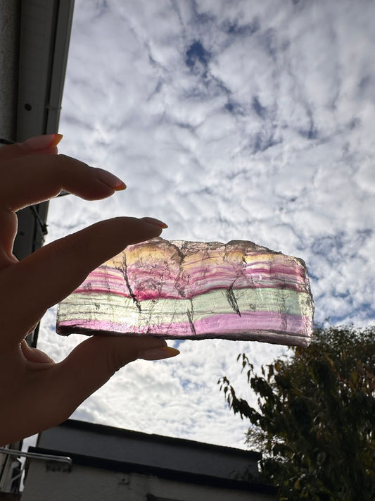 Rainbow Fluorite Slab